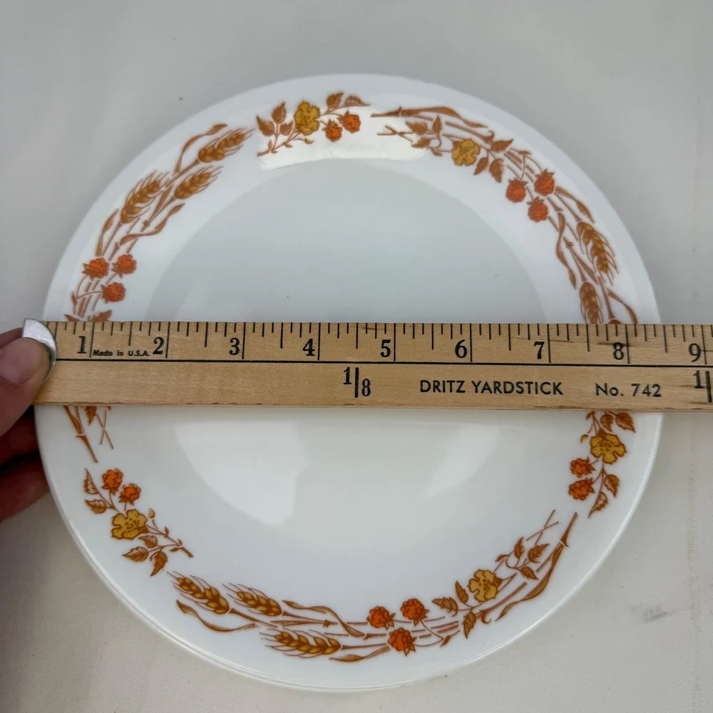 Corelle Autumn Harvest Dinner Plates Set of 5 Wheat 8.5 Inch
